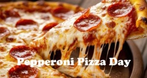 The Average Slice Of Pizza Is 25 Percent Protein https://www.vecteezy.com/photo/56277117-delicious-pepperoni-pizza-with-melted-cheese