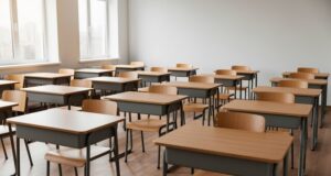https://www.vecteezy.com/photo/75646549-empty-classroom-with-wooden-desks-and-chairs