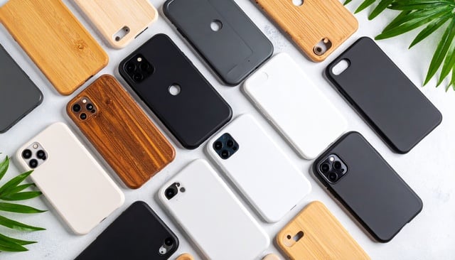 Stylish Array of Smartphone Cases: Natural Wood Textures and Mod https://www.vecteezy.com/photo/70258420-stylish-array-of-smartphone-cases-natural-wood-textures-and-modern-matte-colors