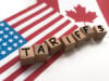 Trump Slams the Brakes on Canadian Liquor, Beef and Bikes https://www.vecteezy.com/photo/56506493-tariff-on-the-america-flag-the-concept-of-tariff-barrier-policy-of-the-us-government-to-protect-the-domestic-industry