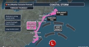 Late-Season Nor’easter Off East Coast Threatens Coastal Flooding and Possible Tropical Development