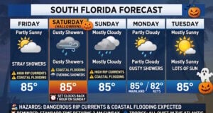 Gusty Breezes, Scattered Showers, and Coastal Flooding Expected Across South Florida Through the Halloween Weekend