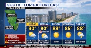 Sunny, Steamy South Florida Forecast With Coastal Flood Risks as Remnants of Isaias Push Inland