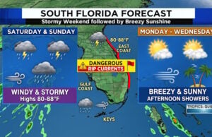 South Florida Weather: Weekend Storms and Gusty Winds Give Way to Brisk, Sunny Days