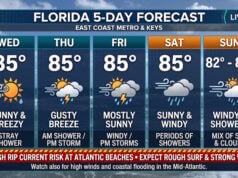 Florida Weather: Warm Breezes, Coastal Showers, and Hazardous Atlantic Rip Currents
