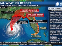 Hurricane Warnings Issued Along Northern Gulf Coast as Isaias Strengthens; South Florida Faces Coastal Flooding and High Surf (LIVE Hurricane Isaias)