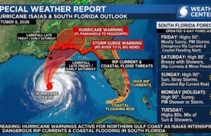Hurricane Warnings Issued Along Northern Gulf Coast as Isaias Strengthens; South Florida Faces Coastal Flooding and High Surf (LIVE Hurricane Isaias)