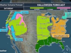 Halloween Storms Threaten Western Trick-or-Treaters While Coastal Flooding Lingers Along the Southeast Shoreline
