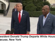 Trump Chats With Media Alongside Mike Tyson Before Syracuse Flight (Video)