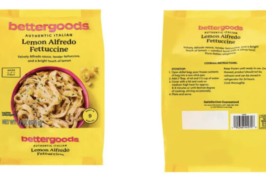 Pasta recall expanded to include all lots sold at Walmart stores