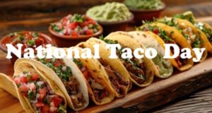 The Word Taco Started In The 18th-Century Silver Mines Of Mexico. Back Then, A “Taco” Meant Paper Wrapped Around Gunpowder. https://www.vecteezy.com/photo/36729501-ai-generated-a-variety-of-tacos-is-on-a-wooden-tray