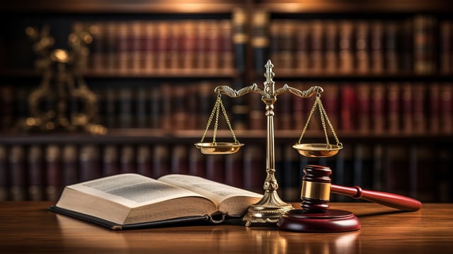Law books, gavel and scales symbolizing justice on a table. Generative AI https://www.vecteezy.com/photo/35305456-ai-generated-law-books-gavel-and-scales-symbolizing-justice-on-a-table-generative-ai