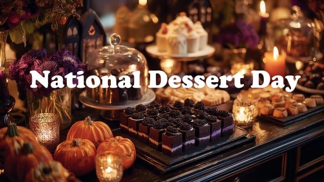 Halloween Dessert Table with Pumpkins and Candles https://www.vecteezy.com/photo/70427564-halloween-dessert-table-with-pumpkins-and-candles