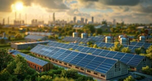https://www.vecteezy.com/photo/49686807-modern-farm-buildings-are-using-solar-panels-on-the-roof-to-generate-renewable-energy
