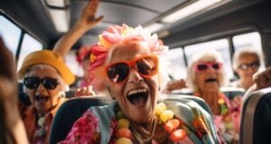 Lifestyle Habits Outweigh Genetics for Reaching 100 Years Old https://www.vecteezy.com/photo/31721386-seniors-enjoying-care-trip-excursion-with-people-having-fun-on-board-of-a-comfy-bus-generative-ai