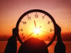Beat the Fall Time Change Now With Simple Tweaks to Your Daily Sleep and Meal Routines (Video) https://www.vecteezy.com/photo/56660937-silhouette-of-woman-holding-up-watch-with-sunset-background-in-beautiful-sea-coast-concept-of-effective-time-management-time-with-freedom-work-life-balance-and-planning-work-periods